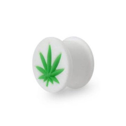 Levně Silikonový plug do ucha - list (12 mm)