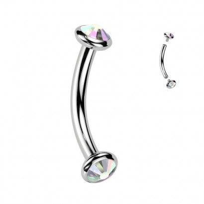 Piercing do obočí TITAN (duhová)