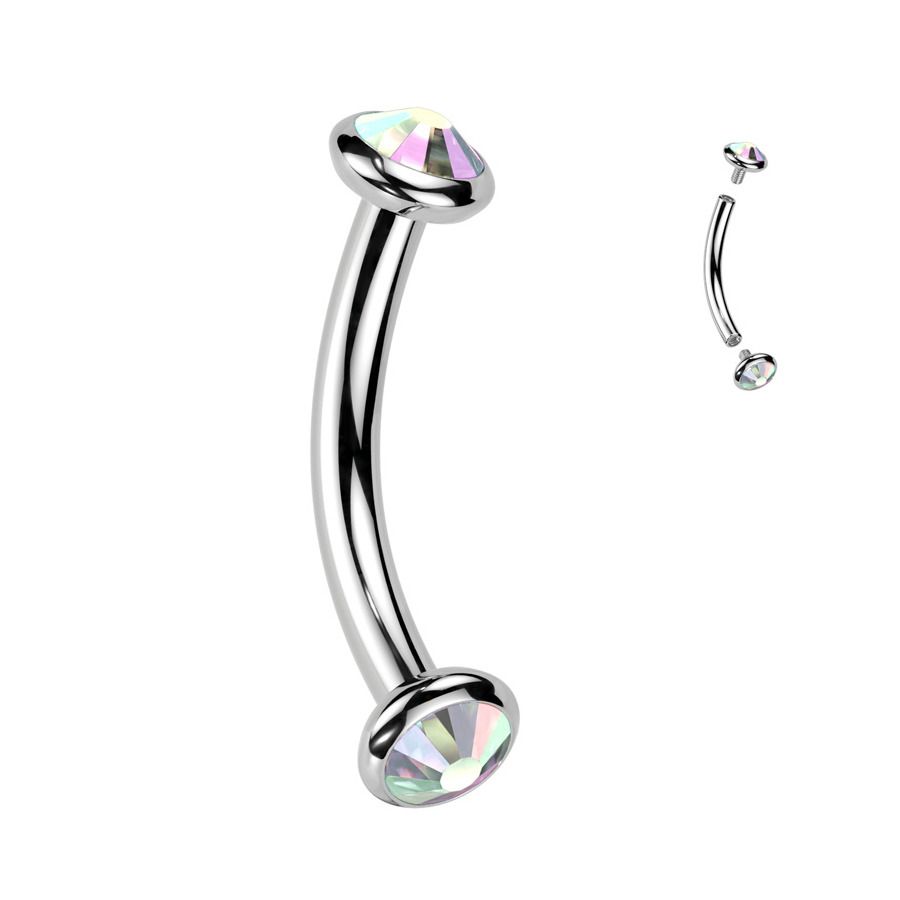 S4U Piercing do obočí TITAN (duhová) - TIT1381-AB
