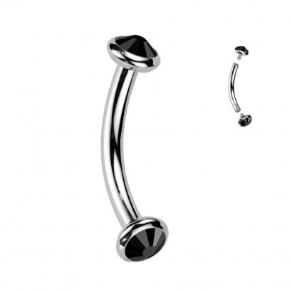 Piercing do obočí TITAN (černá)