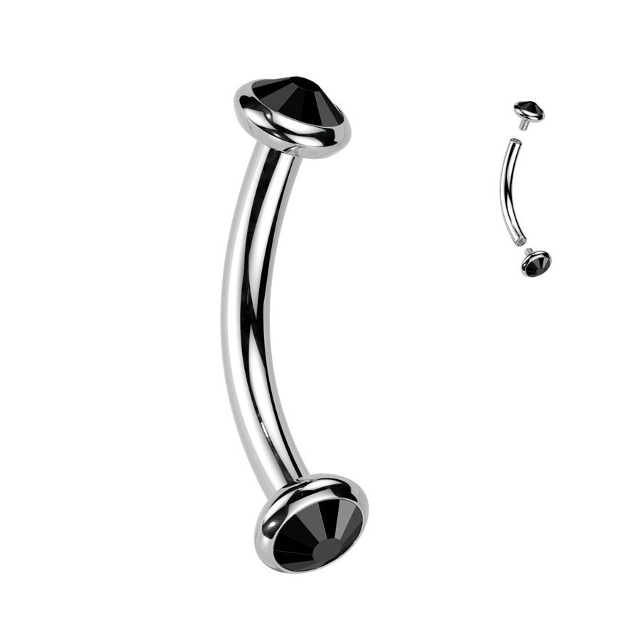 S4U Piercing do obočí TITAN (černá) - TIT1381-K