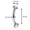 Piercing do obočí TITAN (černá)