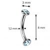 Piercing do obočí TITAN (černá)