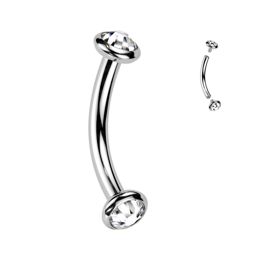 S4U Piercing do obočí TITAN (čirá) - TIT1381-C