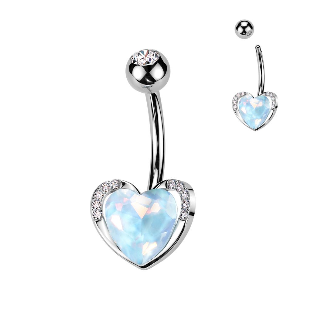 Piercing do pupíku se srdíčkem - WP0074