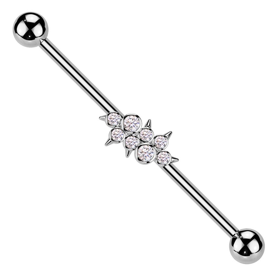Levně Industrial piercing se zirkony - ID01041