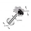 Piercing do brady - labreta TITAN (1,2 x 8 mm)