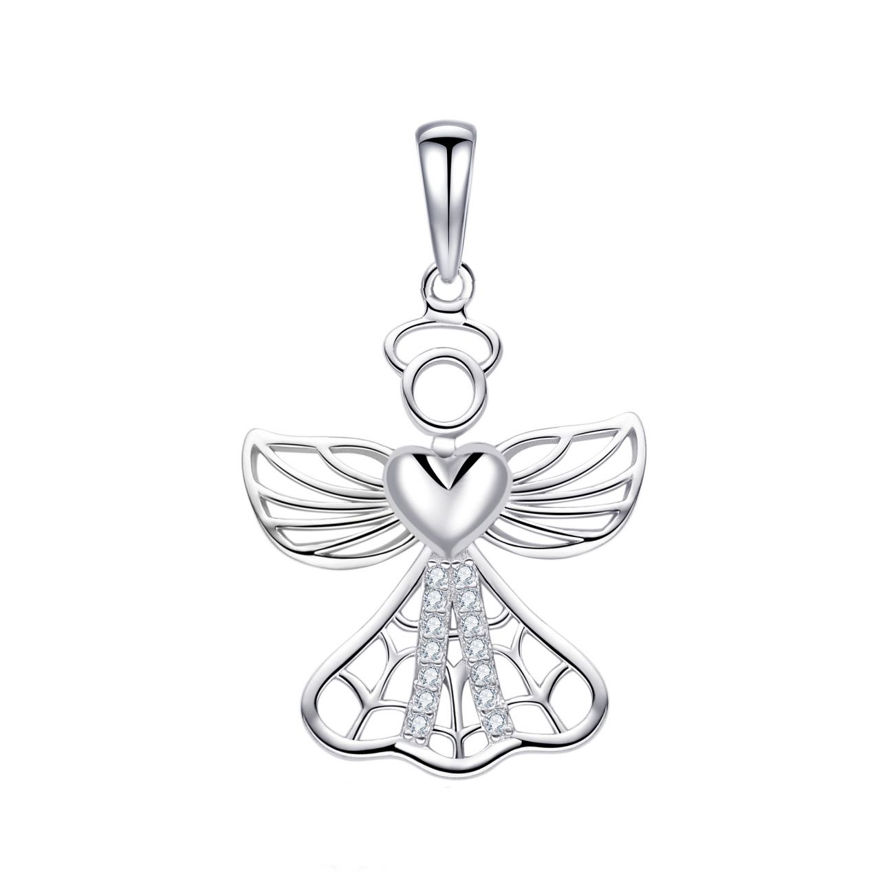 NUBIS Stříbrný přívěsek andělíček - NB-4357