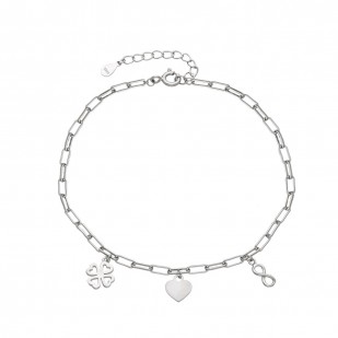 Dámský stříbrný náramek s přívěsky