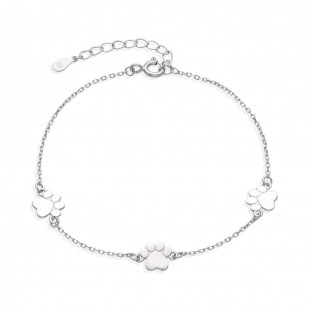 Stříbrný náramek psí tlapičky