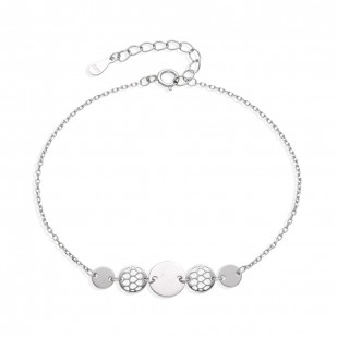 Stříbrný náramek s ozdobnými kolečky