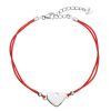 Kabbalah náramek se stříbrným srdcem 13049.3 red