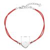 Kabbalah náramek se stříbrným srdcem 13049.3 red