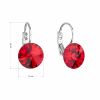 Náušnice bižuterie se Swarovski krystaly červené kulaté 51002.3
