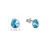 Náušnice bižuterie se Swarovski krystaly modré kulaté 51037.3 aqua