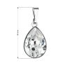 Přívěsek bižuterie se Swarovski krystaly bílá slza 54016.1