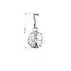 Přívěsek bižuterie se Swarovski krystaly bílý kulatý 54018.1