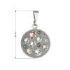 Přívěsek bižuterie se Swarovski krystaly hnědý kulatý 54024.3