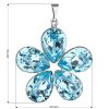 Přívěsek bižuterie se Swarovski krystaly modrá kytička 54037.3 aqua