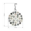 Přívěsek bižuterie se Swarovski krystaly šedý kulatý 54021.3 grey