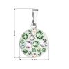 Přívěsek bižuterie se Swarovski krystaly zelený kulatý 54023.3 peridot