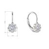 Stříbrné náušnice dětské kytičky se zirkony 11476.1 crystal