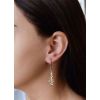 Stříbrné náušnice visací s krystaly Swarovski AB efekt hrozen 31245.2