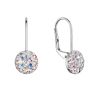 Stříbrné náušnice visací s krystaly Swarovski ab efekt malé 31321.2 ab efekt