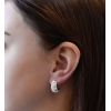 Stříbrné náušnice visací s krystaly Swarovski ab efekt půlkruh 31164.2