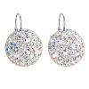 Stříbrné náušnice visací se Swarovski krystaly ab efekt kulaté 31161.2