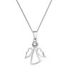 Stříbrný náhrdelník anděl se Swarovski krystalem bílý 32082.1 crystal