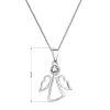 Stříbrný náhrdelník anděl se Swarovski krystalem bílý 32082.1 crystal