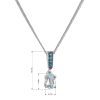 Stříbrný náhrdelník luxusní s pravými kameny modrý 12082.3 london nano, sky topaz