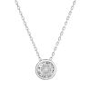 Stříbrný náhrdelník s čirým zirkonem 12051.1 crystal