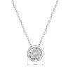 Stříbrný náhrdelník s čirým zirkonem 12051.1 crystal
