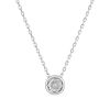 Stříbrný náhrdelník s čirým zirkonem 12052.1 crystal