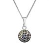 Stříbrný náhrdelník se Swarovski krystaly kulatý měsíční 32086.3 moonlight