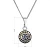 Stříbrný náhrdelník se Swarovski krystaly kulatý měsíční 32086.3 moonlight