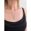 Stříbrný náhrdelník se Swarovski krystaly srdce bílé 32071.1