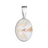 Stříbrný přívěsek s krystalem Swarovski bílý ovál 34245.4 light grey delite