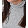 Stříbrný přívěsek s krystaly Swarovski ab efekt kulatý 34225.2