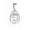 Stříbrný přívěsek s krystaly Swarovski bílá slza 34255.1