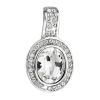Stříbrný přívěsek s krystaly Swarovski bílý kulatý 34197.1