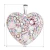 Stříbrný přívěsek s krystaly Swarovski mix barev srdce 34243.3 magic rose