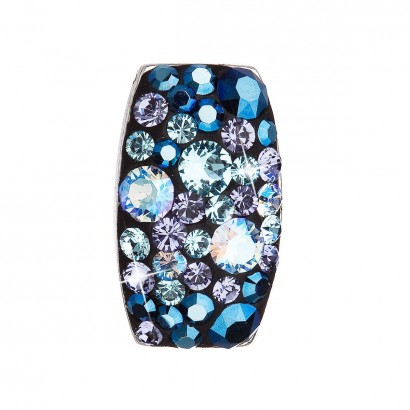 Stříbrný přívěsek s krystaly Swarovski modrý obdélník 34194.3 blue style
