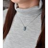 Stříbrný přívěsek s krystaly Swarovski modrý obdélník 34194.3 blue style