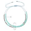Textilní náramek tyrkysové korálky 13038.3 turquoise