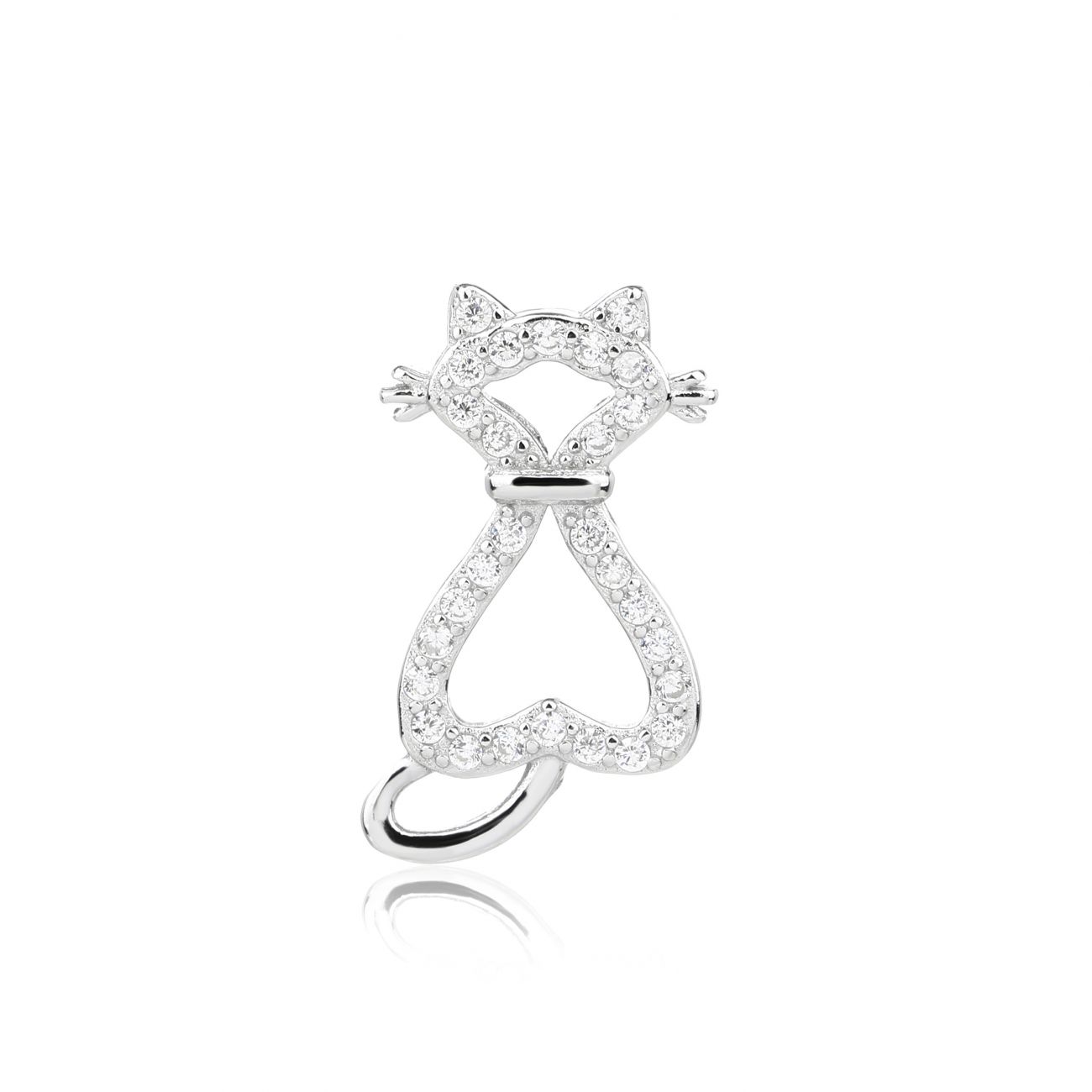 NUBIS Stříbrný přívěsek kočička - NB-4541