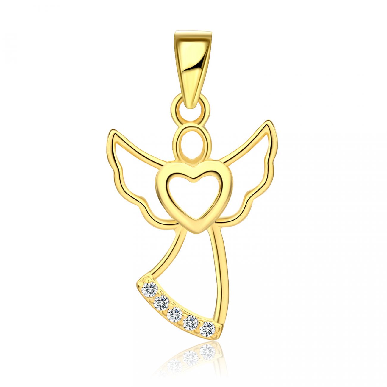 NUBIS Zlacený stříbrný přívěsek andílek - NB-4518