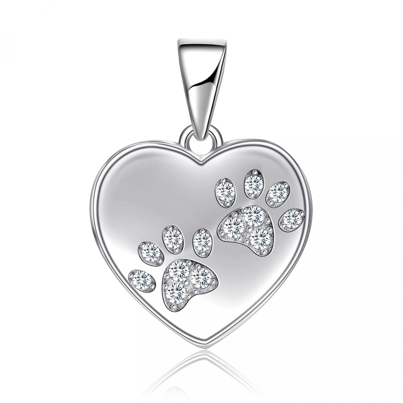 NUBIS Stříbrný přívěsek srdíčko - NB-4516